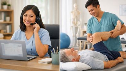 PT virtual assistant onboarding — remote VA managing physical therapy clinic phones and scheduling