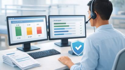 physical therapy accounts receivable specialist working aging AR report and insurance denials