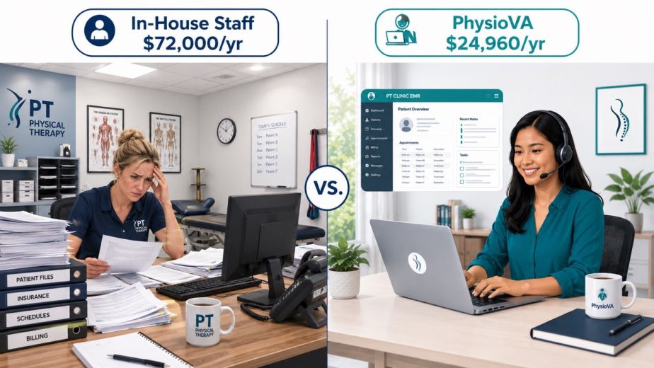 PT virtual assistant cost vs in-house staff comparison 2026