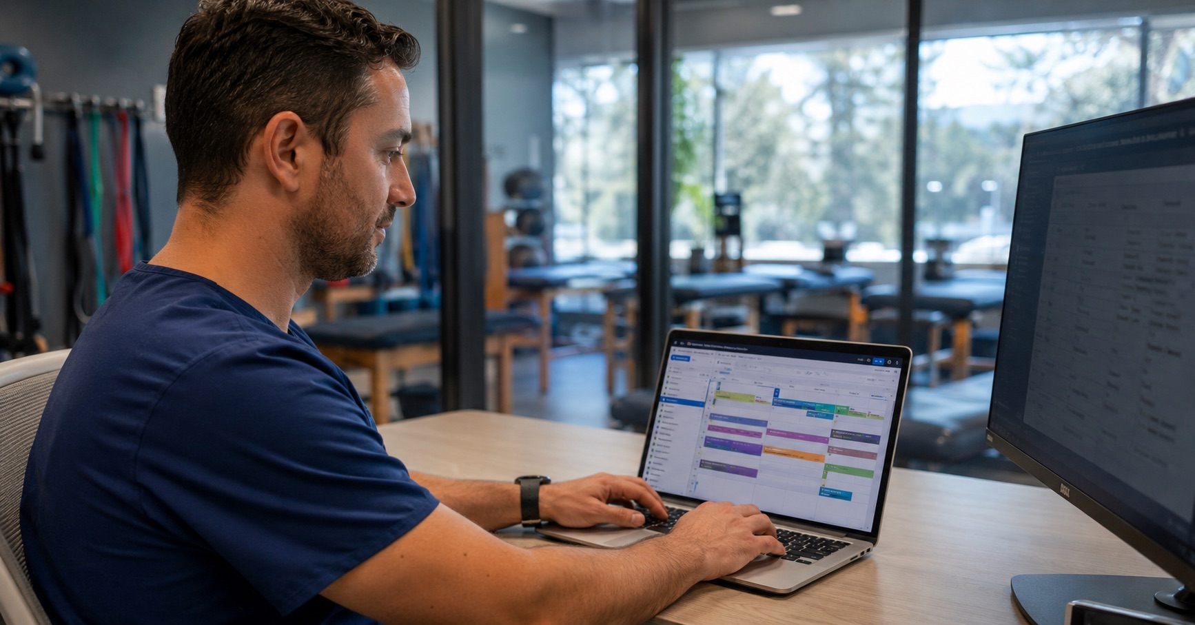 WebPT virtual assistant managing PT clinic scheduling and prior auth in 2026